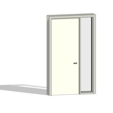 Porta lisa Branca com Visor lateral
