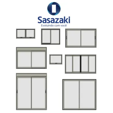 Pack de Janelas e Portas de Alumínio Sasazaki