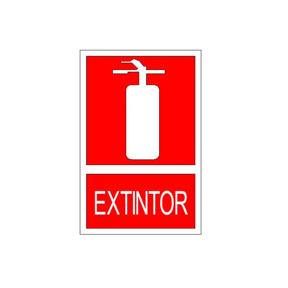 Placa de sinalização Extintor
