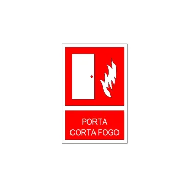 Placa de sinalização Porta Corta Fogo