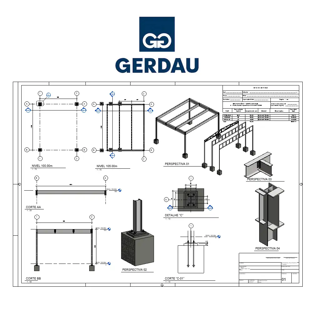 Template Estrutura Metálica Gerdau
