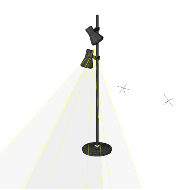 Luminária de piso com 2 spots