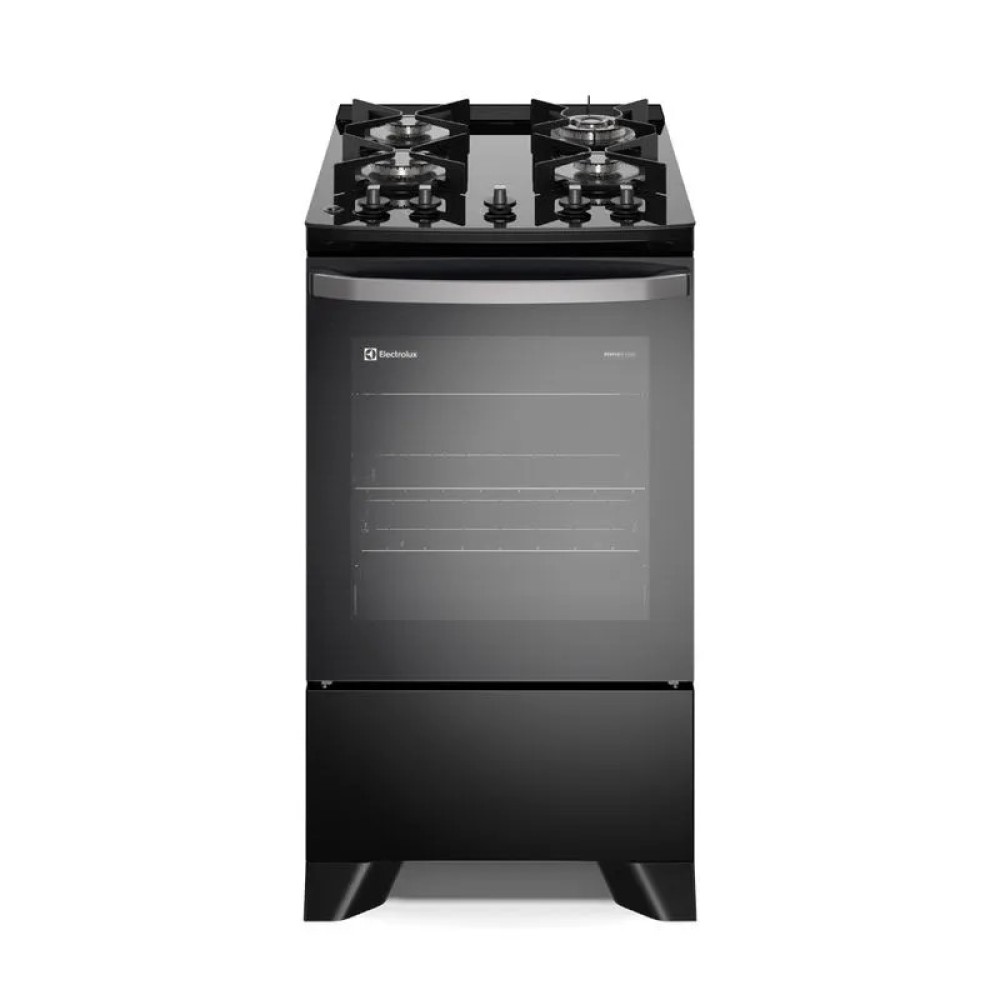 Fogão 4 bocas Electrolux Preto Efficient