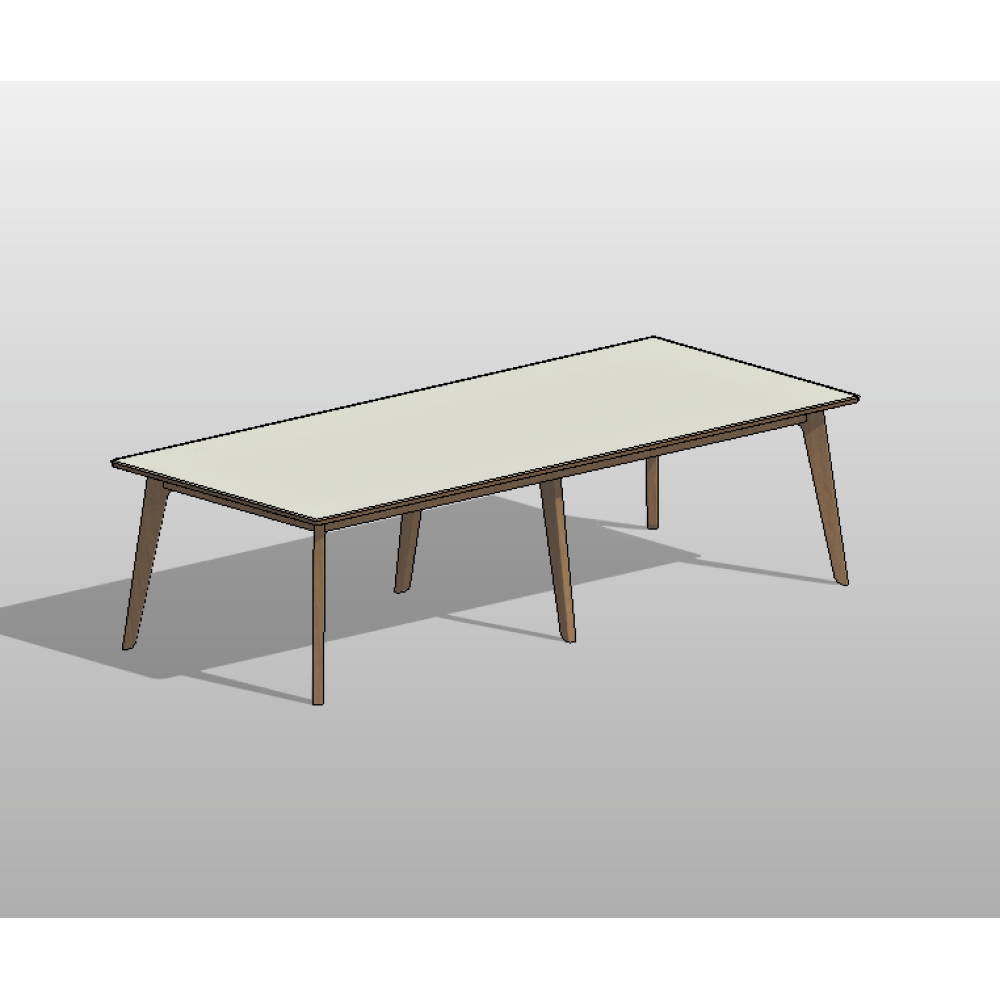 Mesa retangular com 6 pernas