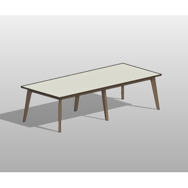 Mesa retangular com 6 pernas