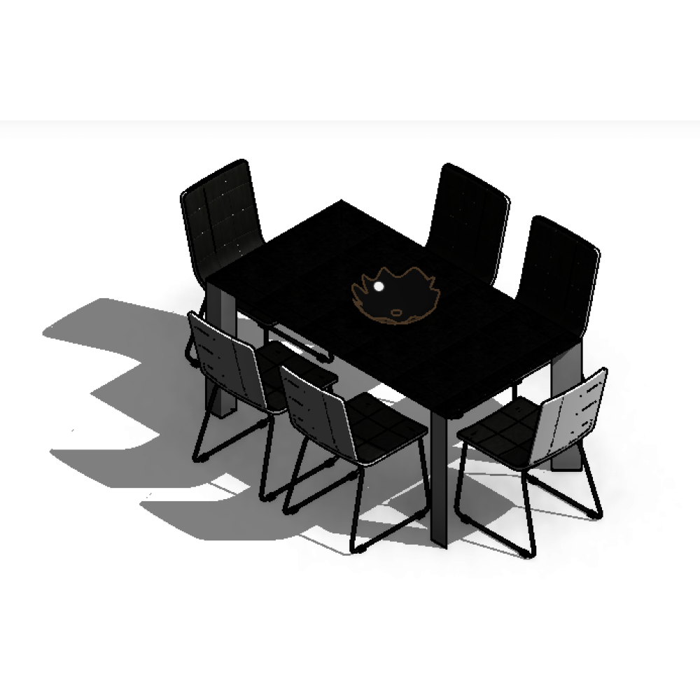 Mesa de Jantar Moderna em Preto