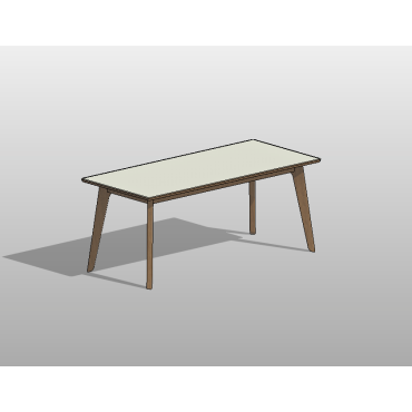 Mesa Retangular com 4 Pernas