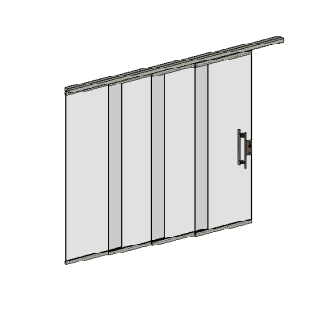 Porta de correr 4 folhas mão amiga