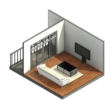 Sala de TV de apartamento