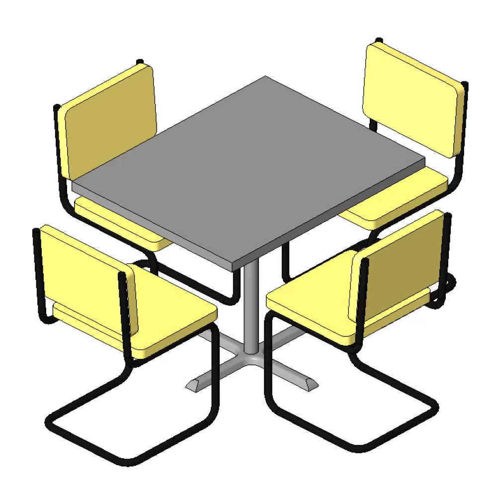Mesa de jantar compacta 4 cadeiras