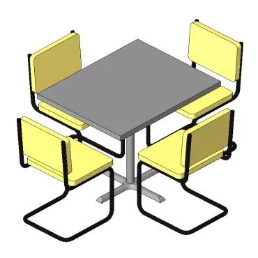 Mesa de jantar compacta 4 cadeiras
