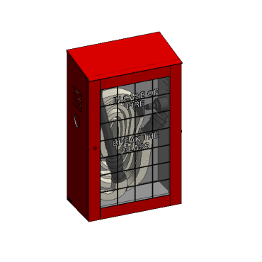 Caixa de mangueira de incêndio com Vidro