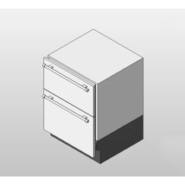 Refrigerador de embutir 2 gavetas para balcão