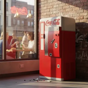Vending Machine retrô Coca-Cola