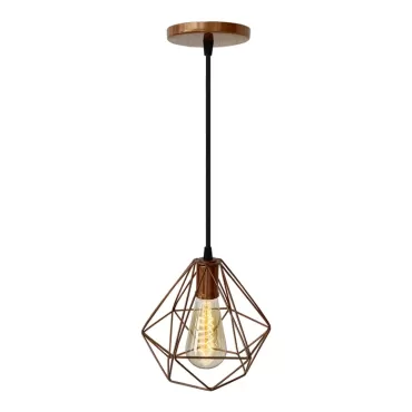 Luminária Pendente Diamante Aramada