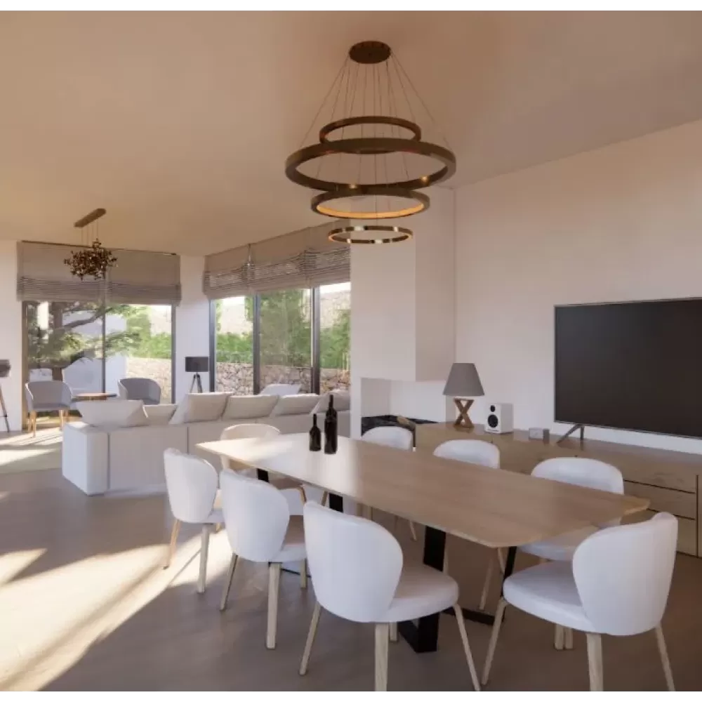 Luminária pendente círculos LED