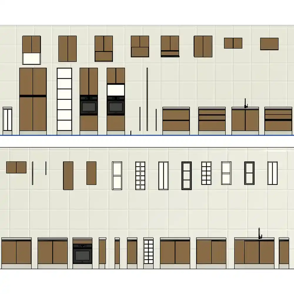 Pack de mobiliários para cozinha