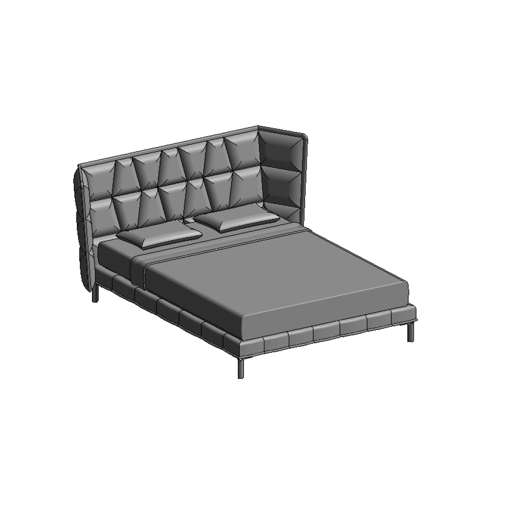Cama de casal cabeceira alta
