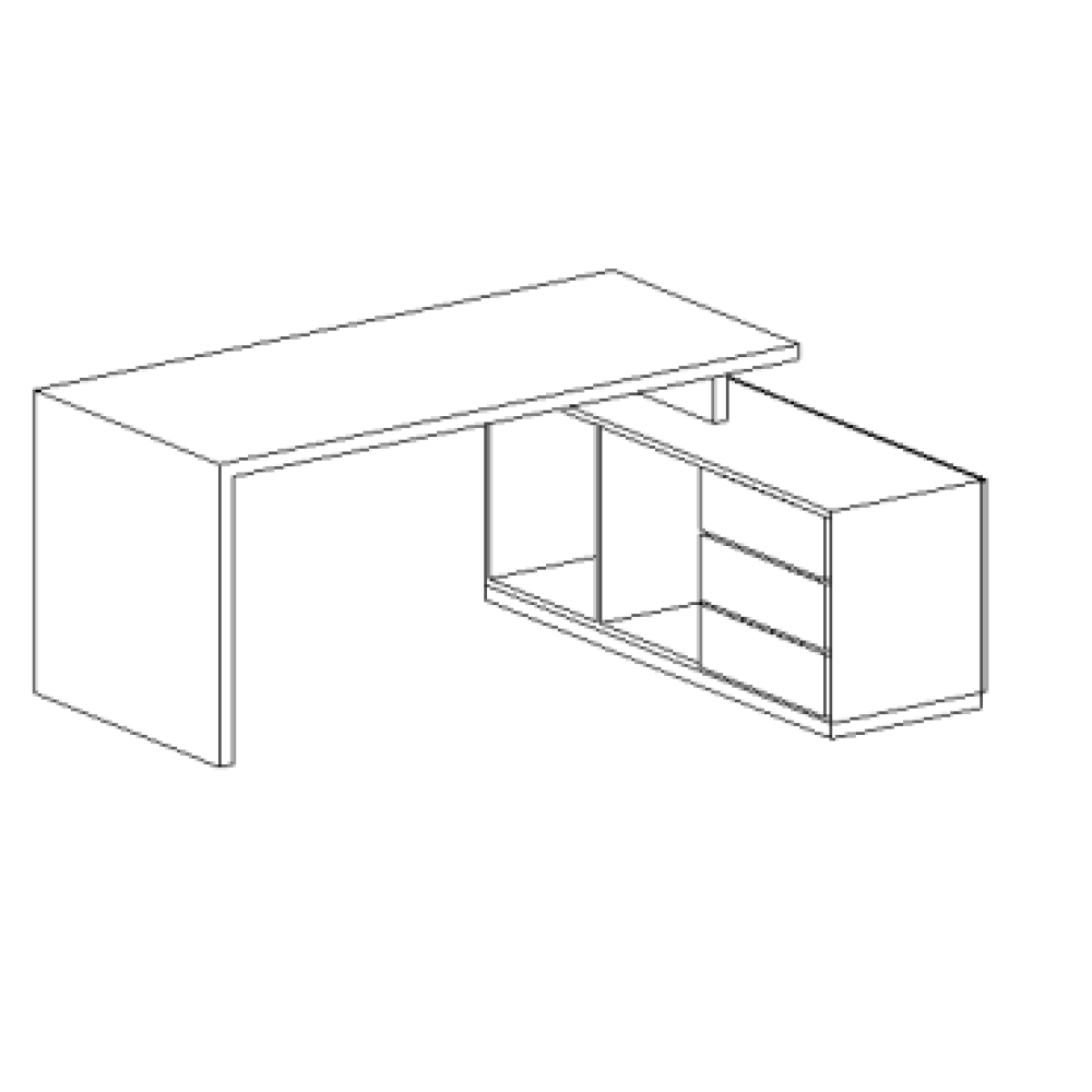 Mesa escrivaninha em L