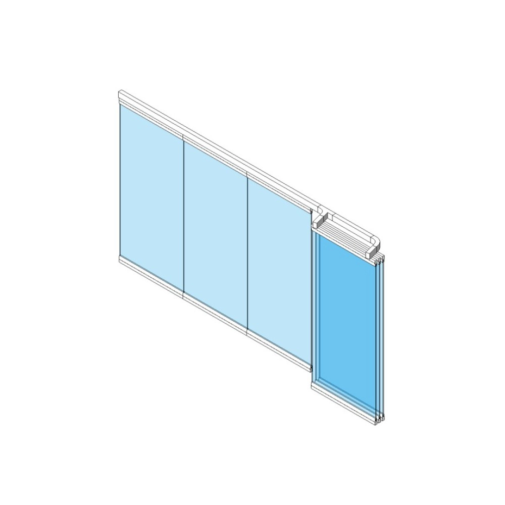 Porta Painel Vidro deslizante mão amiga
