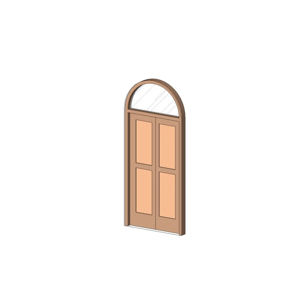 Porta em arco com bandeira