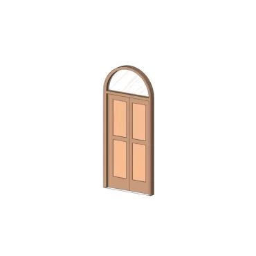 Porta em arco com bandeira