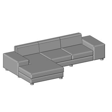 Sofá com Chaise Longue
