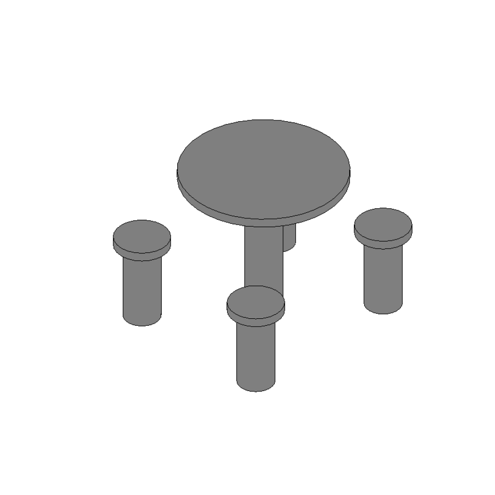 Conjunto de mesa e Bancos de concreto