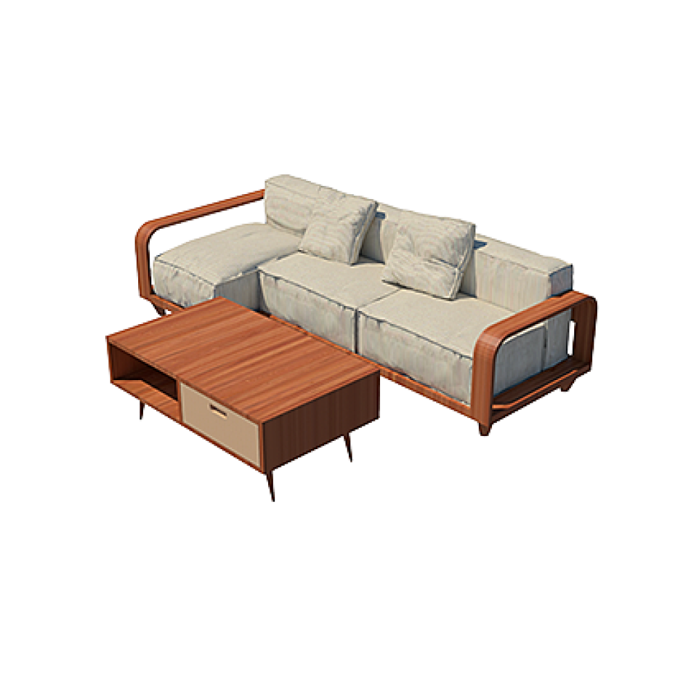 Conjunto de Sofá e mesa