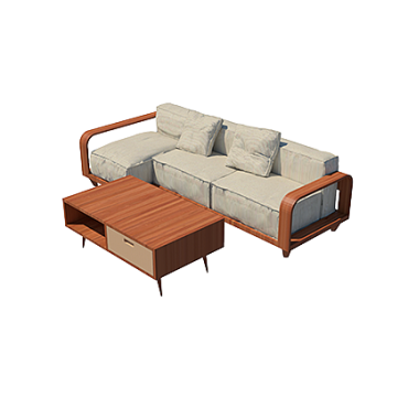 Conjunto de Sofá e mesa