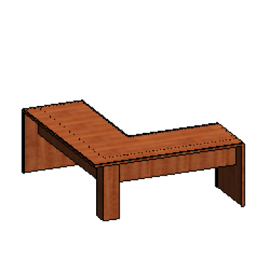 Mesa de escritório de Canto em L