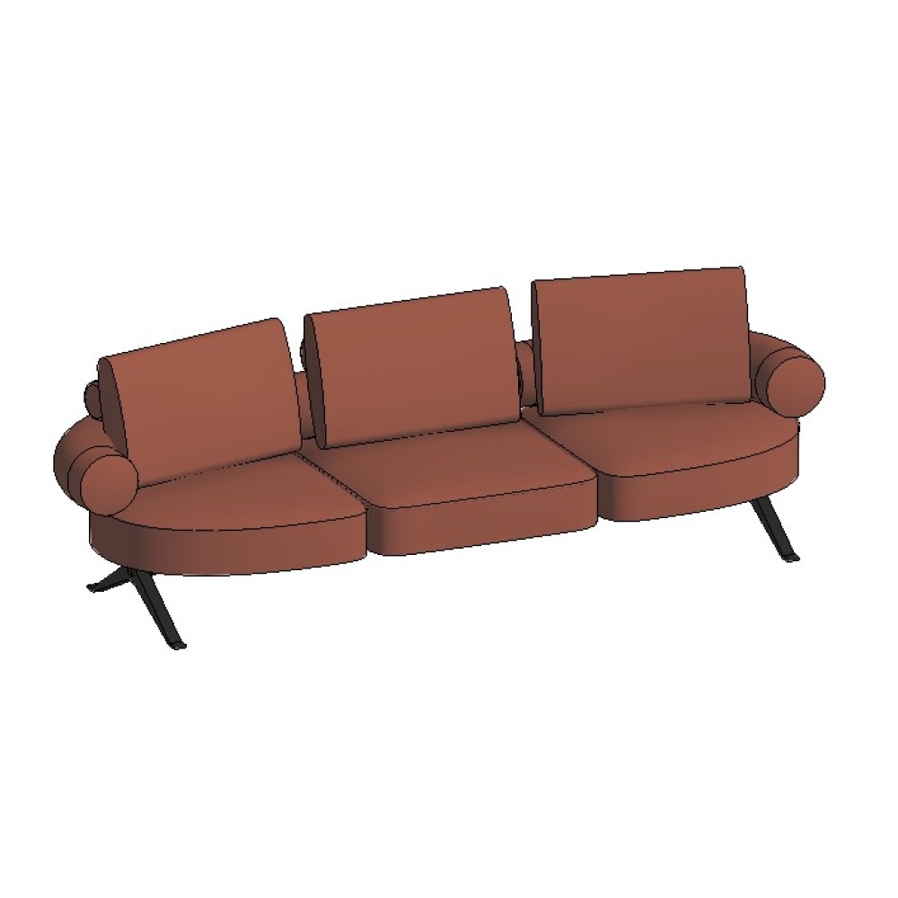 Sofá de 3 Lugares Moderno