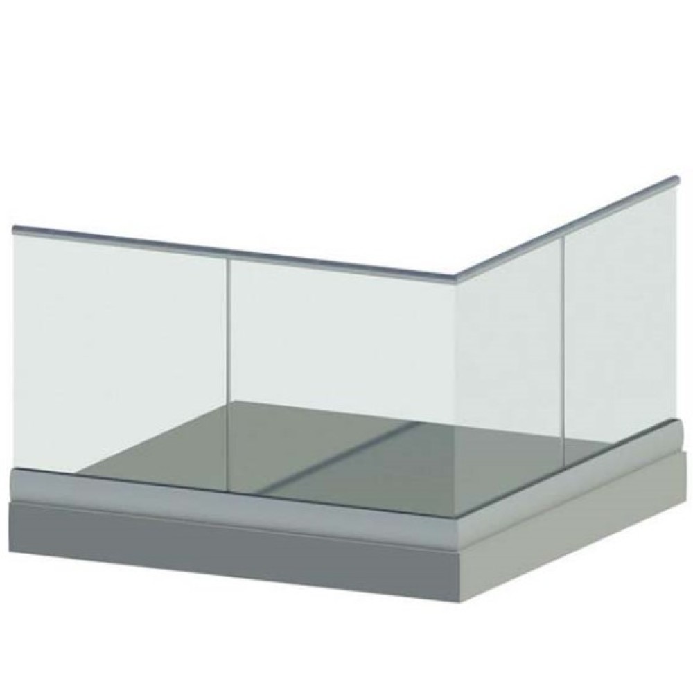 Guarda-corpo de vidro minimalista