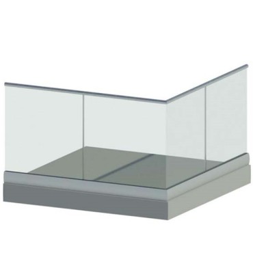 Guarda-corpo de vidro minimalista