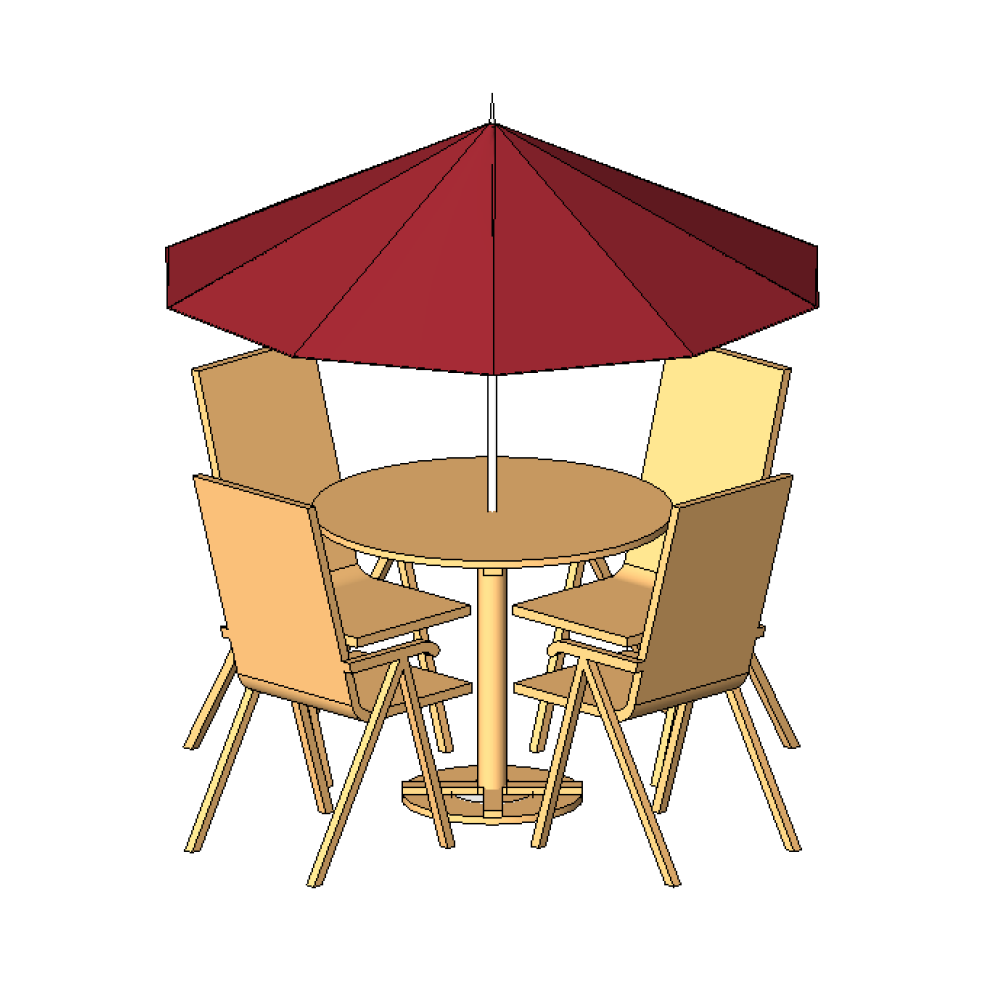 Mesa com ombrelone