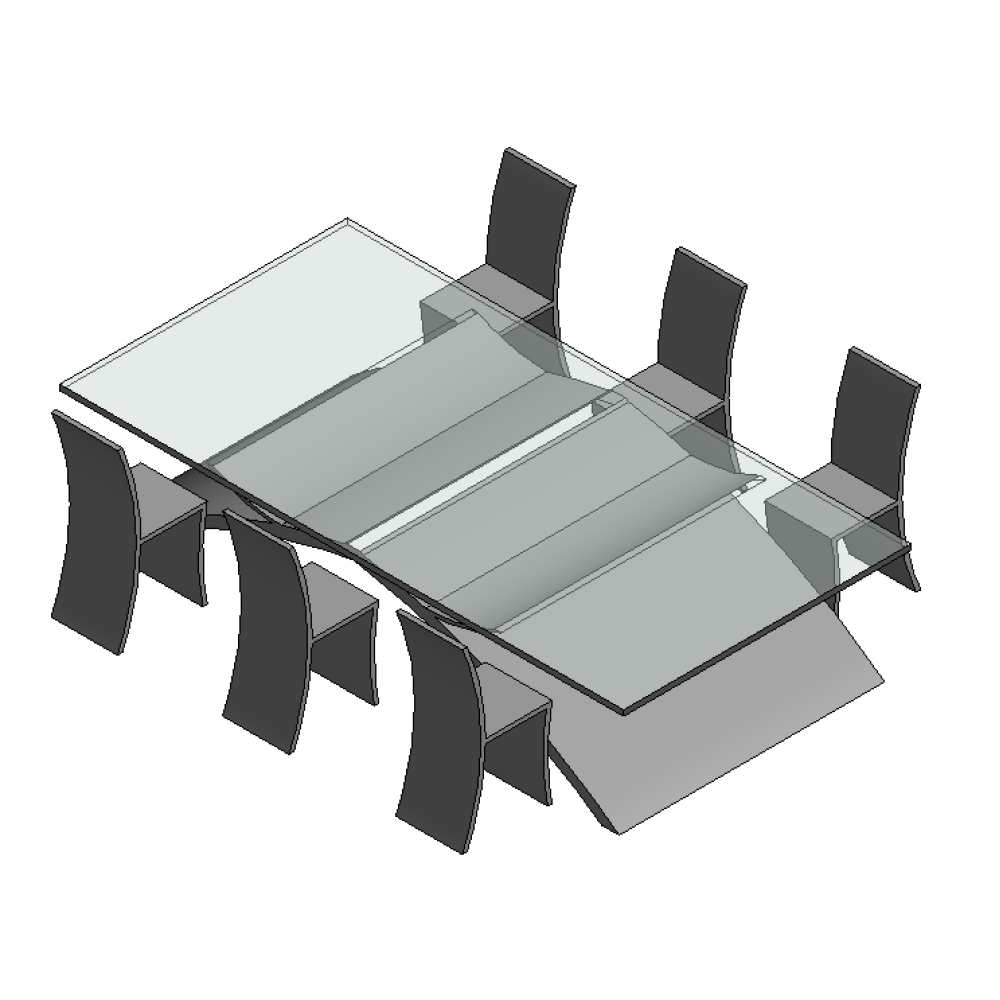 Mesa tampo de vidro retangular