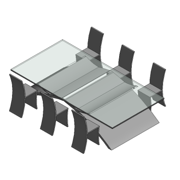 Mesa tampo de vidro retangular