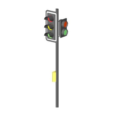 Semáforo com semáforo de pedestres