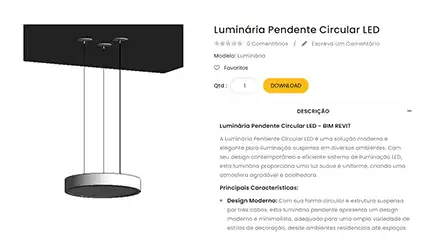 Família Luminária Pendente Circular LED
