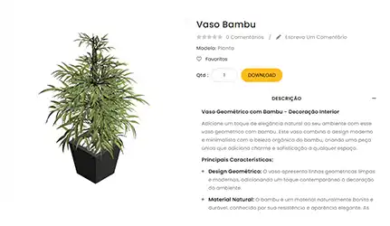 Família Vaso Bambu Geométrico